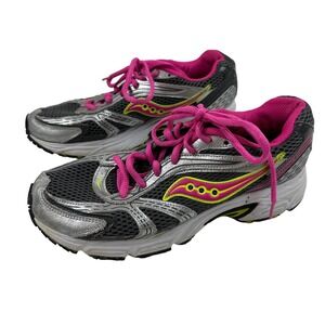 Saucony Oasis Grid Sneakers Gray Pink Running Shoes Size 8.5 Women's 15096-16